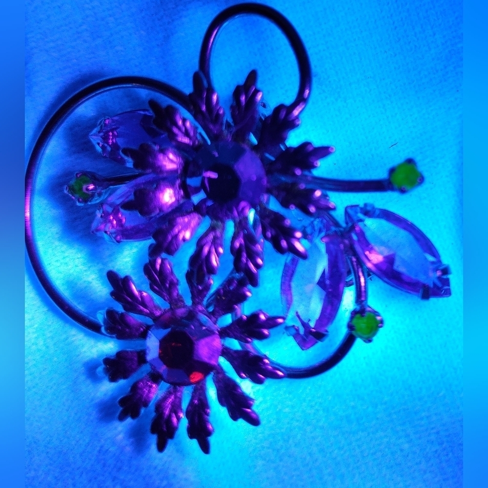 Vintage Uranium Flower Brooch HANDMADE - Picture 6 of 6
